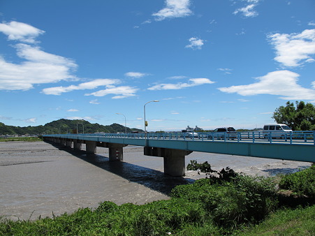 台風一過の安倍川
