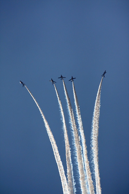 ブルーインパルス〜上向き空中開花 IMG_7013_2