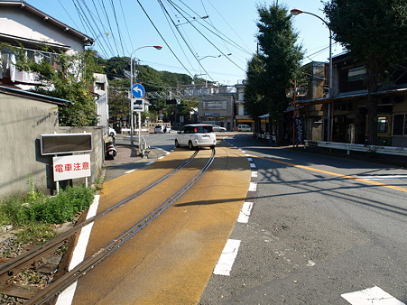 江ノ島→腰越の併用軌道区間2