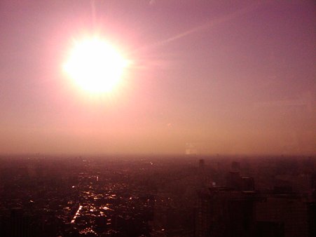 2010-06-02 大菩薩峠はこの夕陽の左下にきっとあるのだろう。17.29.52