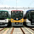 Photos: 京阪電車を並べてみた。